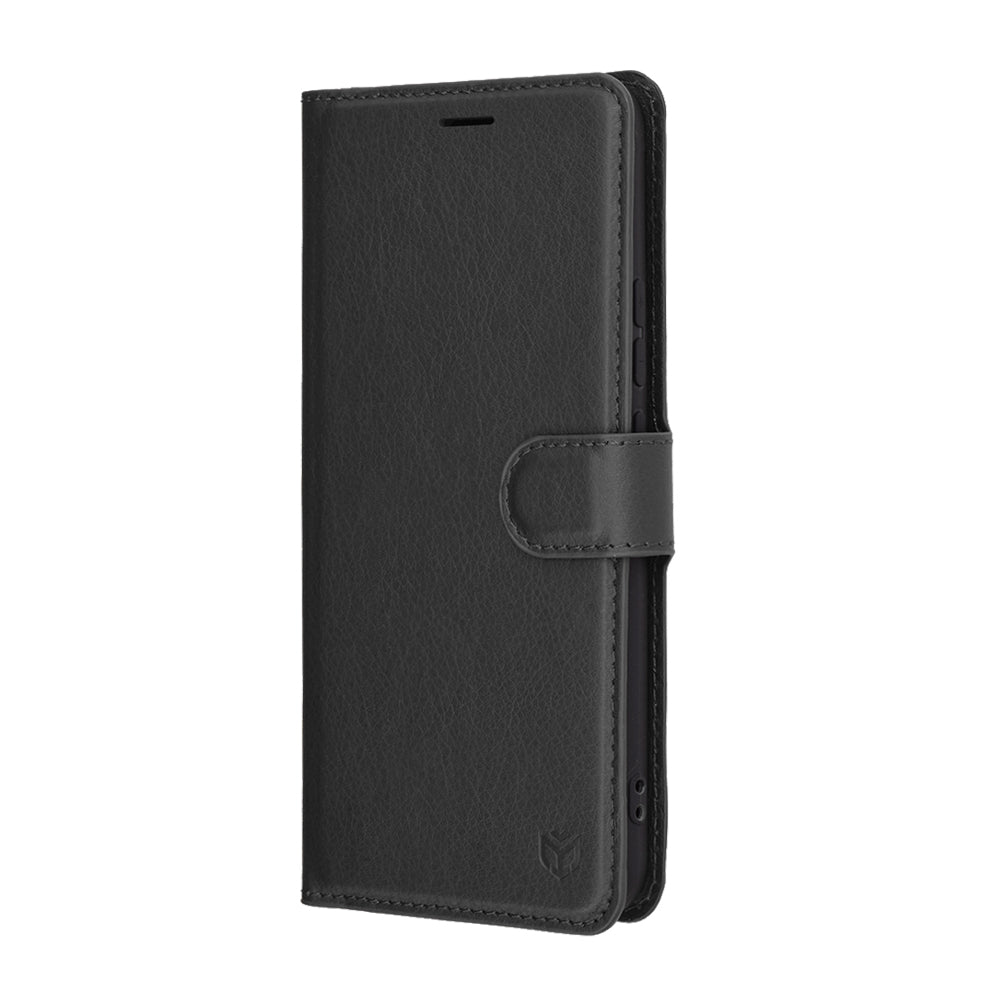 Deksel for Realme 14 Pro, Techsuit, Leather Folio, Svart