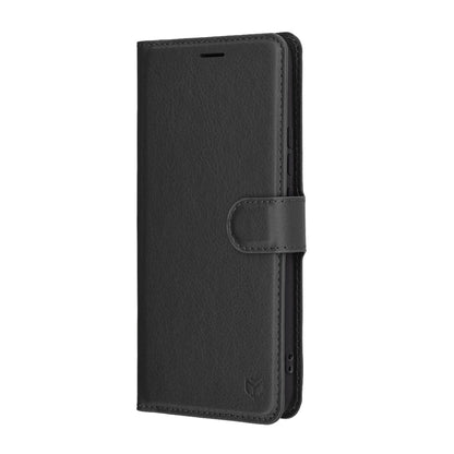 Deksel for Realme 14 Pro, Techsuit, Leather Folio, Svart