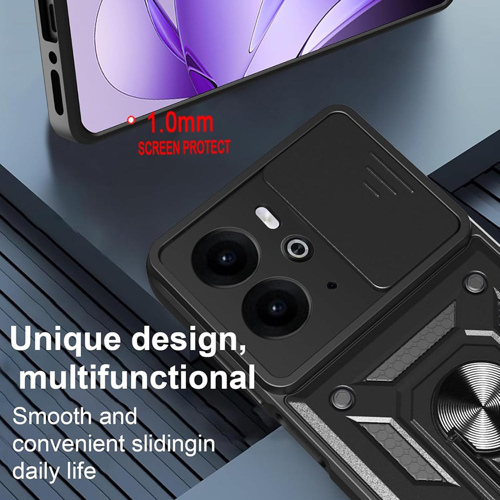 Deksel for Realme 14T / 14, Techsuit, CamShield, Svart