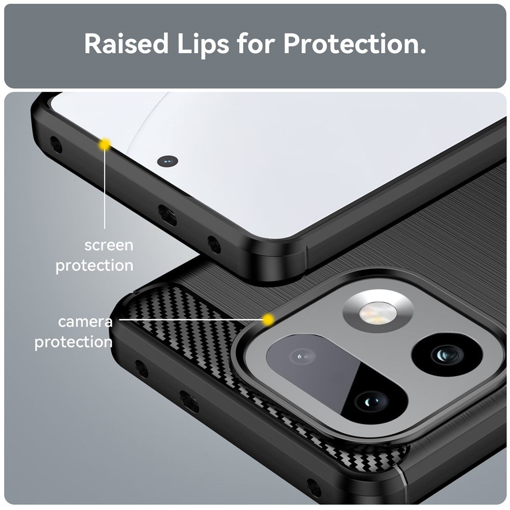 Deksel for Realme 16 Pro+, Techsuit, Karbon, Svart