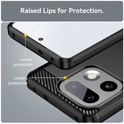 Deksel for Realme 16 Pro+, Techsuit, Karbon, Svart