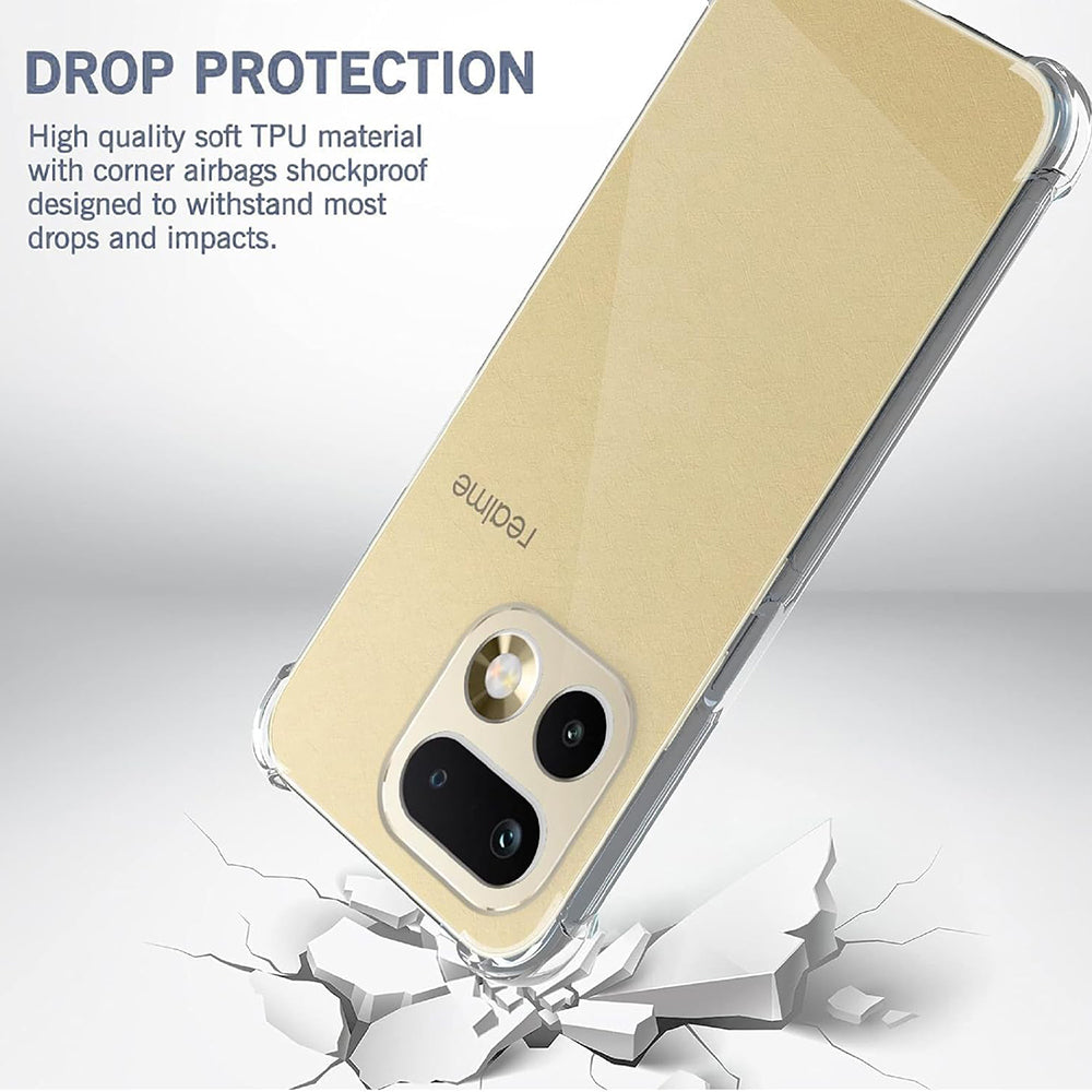 Deksel for Realme 16 Pro+, Techsuit, Støtsikker Klar, Gjennomsiktig