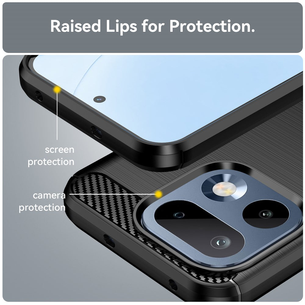 Deksel for Realme 16 Pro, Techsuit, Karbon, Svart