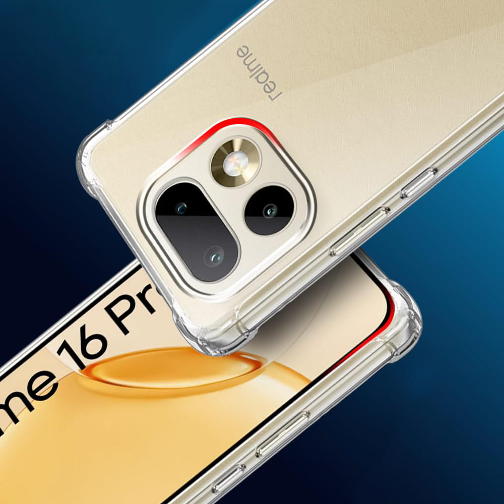 Deksel for Realme 16 Pro, Techsuit, Shockproof Clear, Gjennomsiktig