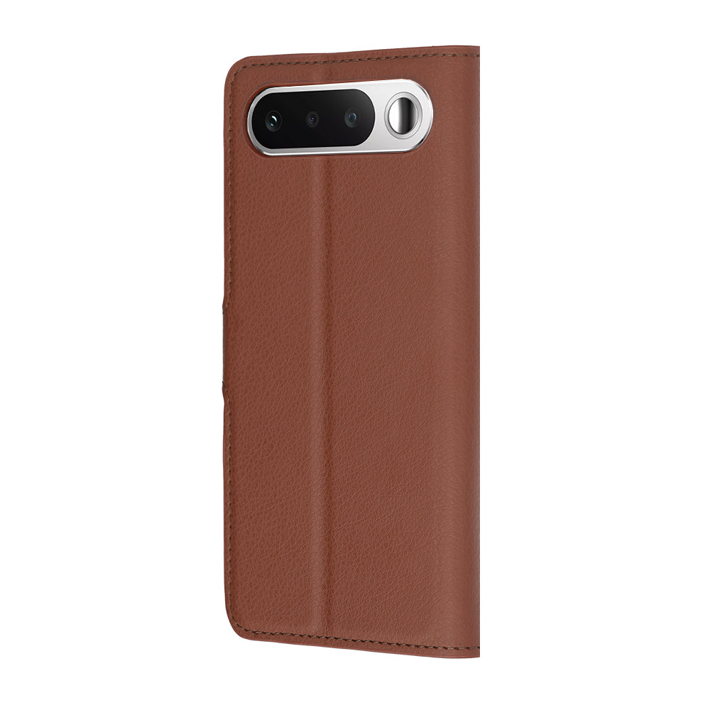 Deksel for Realme 16, Techsuit, Leather Folio, Brun