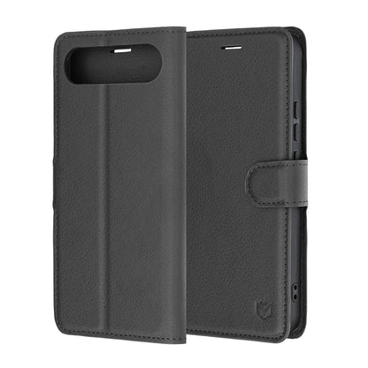 Deksel for Realme 16, Techsuit, Leather Folio, Svart