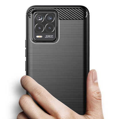 Deksel for Realme 8 Pro / 8, Techsuit, Karbon, Svart