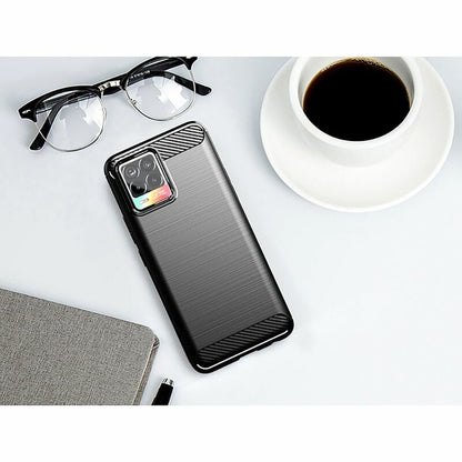 Deksel for Realme 8 Pro / 8, Techsuit, Karbon, Svart