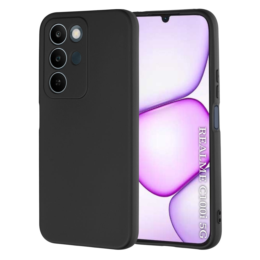 Deksel for Realme C100 5G, Techsuit, SoftFlex, Svart