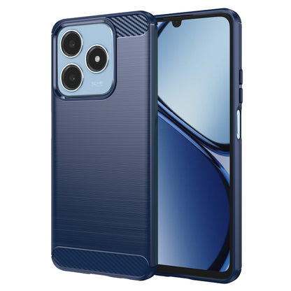 Deksel for Realme C63 / C61, Techsuit, Karbon, Blå