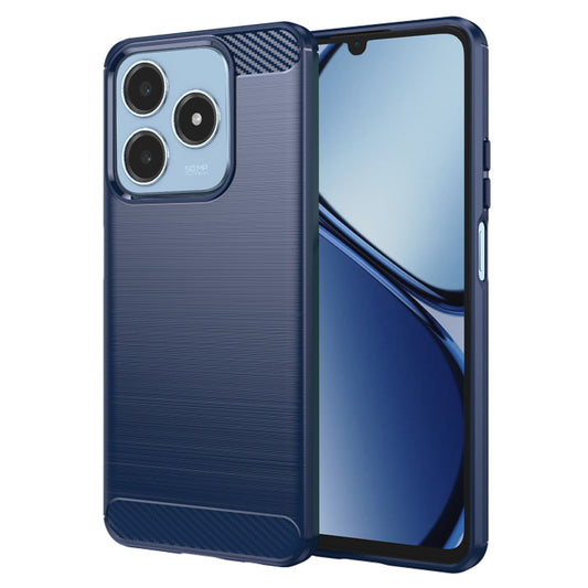 Deksel for Realme C63 / C61, Techsuit, Karbon, Blå