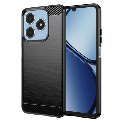 Deksel for Realme C63 / C61, Techsuit, Karbon, Svart