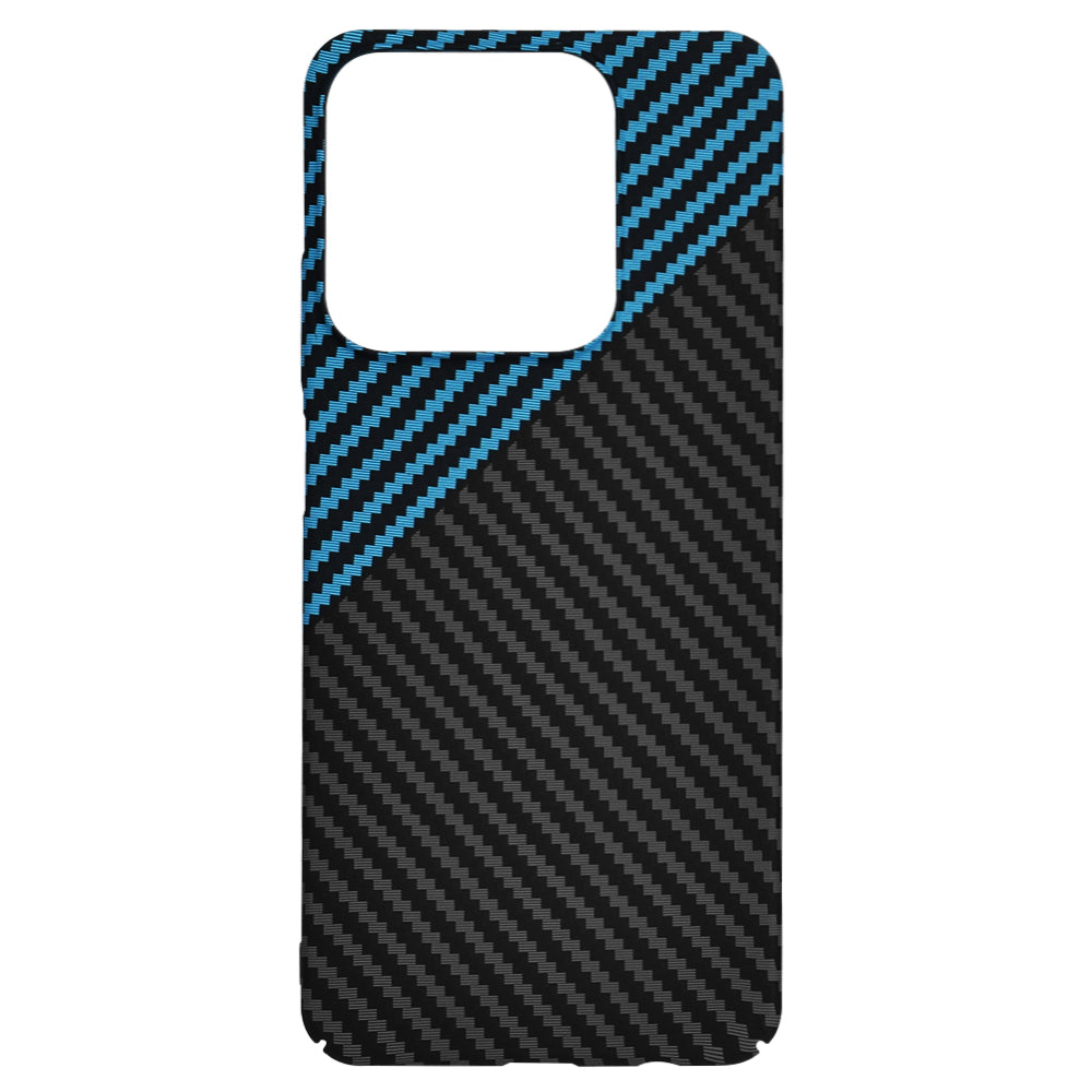 Deksel for Realme C63 / C61, Techsuit, Carbonite FiberShell, Svart Bleu
