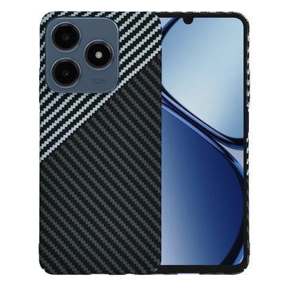 Deksel for Realme C63 / C61, Techsuit, Carbonite FiberShell, Svart Grå
