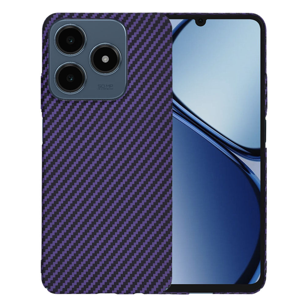 Deksel for Realme C63 / C61, Techsuit, Carbonite FiberShell, Lilla