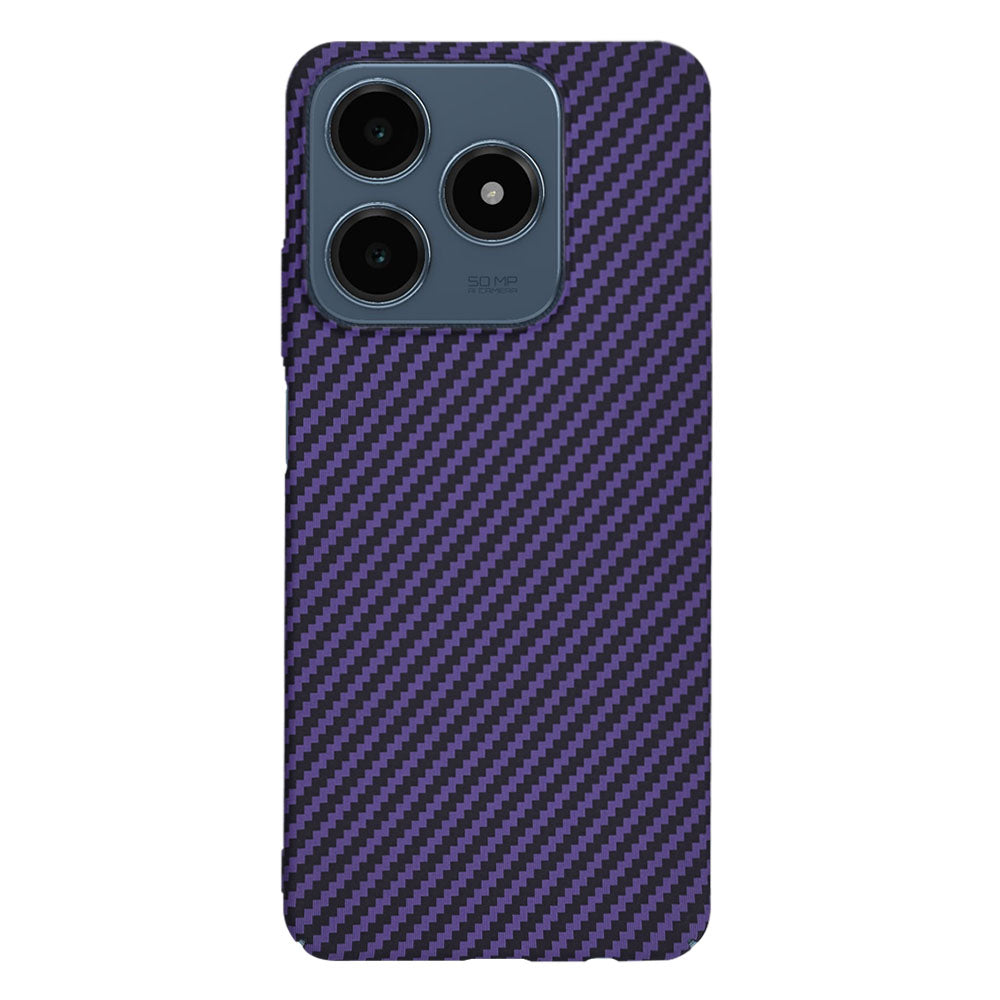 Deksel for Realme C63 / C61, Techsuit, Carbonite FiberShell, Lilla