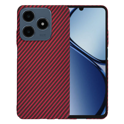 Deksel for Realme C63 / C61, Techsuit, Carbonite FiberShell, Rød