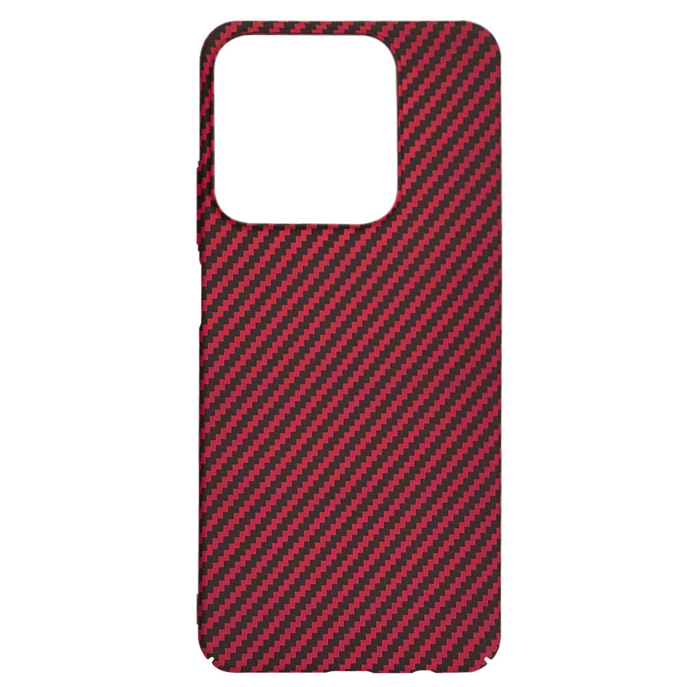 Deksel for Realme C63 / C61, Techsuit, Carbonite FiberShell, Rød