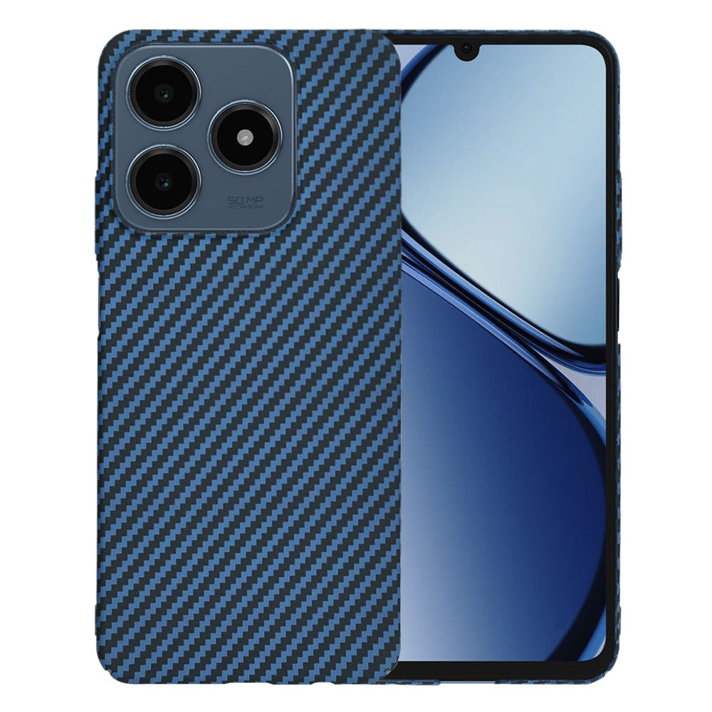 Deksel for Realme C63 / C61, Techsuit, Carbonite FiberShell, Turkis