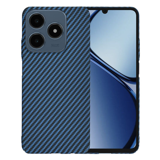 Deksel for Realme C63 / C61, Techsuit, Carbonite FiberShell, Turkis