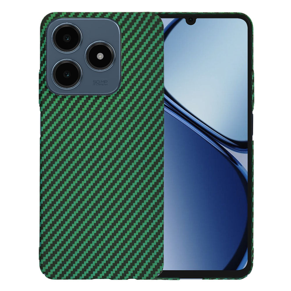 Deksel for Realme C63 / C61, Techsuit, Carbonite FiberShell, Grønn