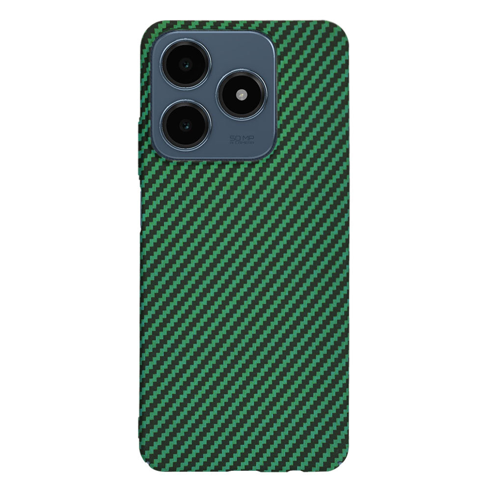 Deksel for Realme C63 / C61, Techsuit, Carbonite FiberShell, Grønn