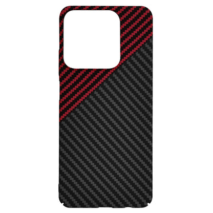 Deksel for Realme C63 / C61, Techsuit, Carbonite FiberShell, Svart Rød