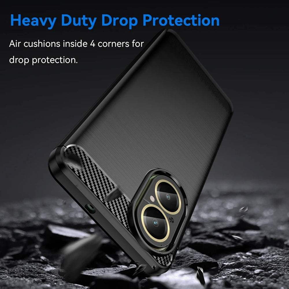 Deksel for Realme C67 4G, Techsuit, Karbon, Svart