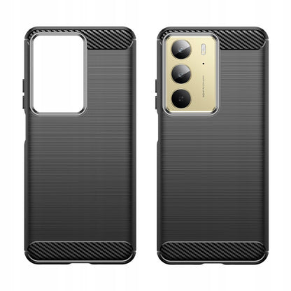 Deksel for Realme C75 5G / 14x, Techsuit, Karbon, Svart