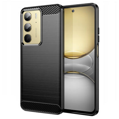Deksel for Realme C75 5G / 14x, Techsuit, Karbon, Svart