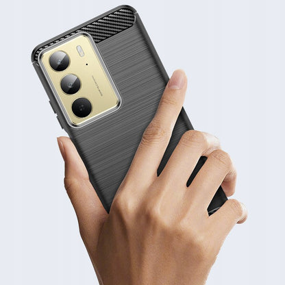 Deksel for Realme C75 5G / 14x, Techsuit, Karbon, Svart