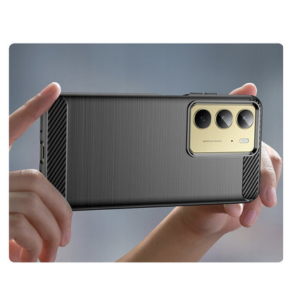 Deksel for Realme C75 5G / 14x, Techsuit, Karbon, Svart