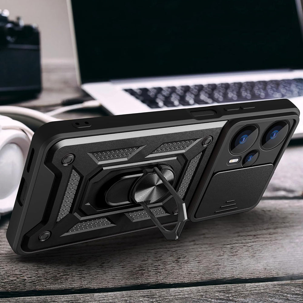 Deksel for Realme GT 6T / GT 6, Techsuit, CamShield, Svart