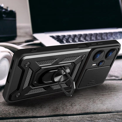 Deksel for Realme GT 6T / GT 6, Techsuit, CamShield, Svart
