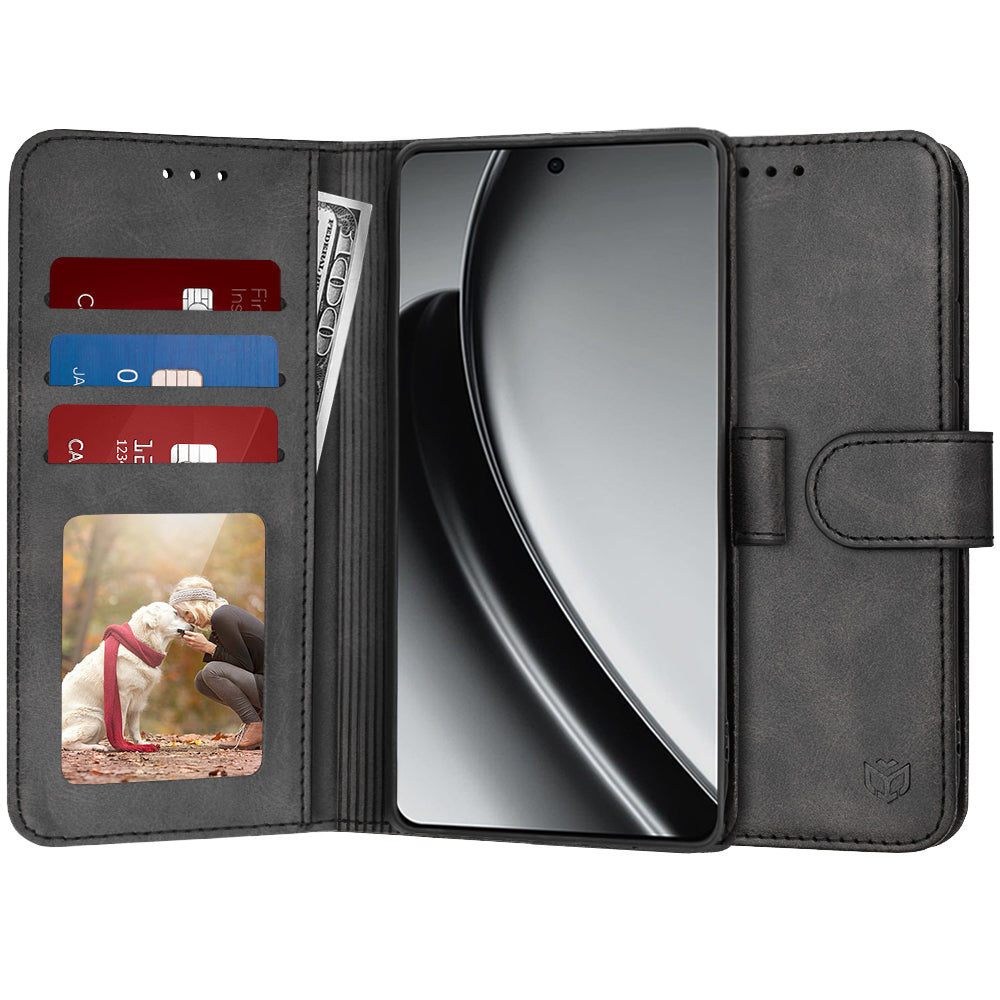 Deksel for Realme GT 6T / GT 6, Techsuit, Diary Book, Svart