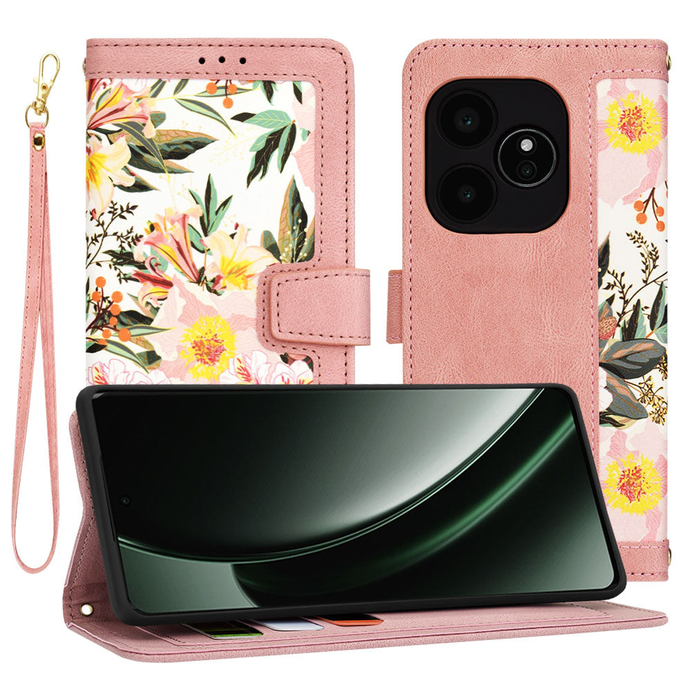 Deksel for Realme GT 6T / GT 6, Techsuit, FlipCraft, Rosa