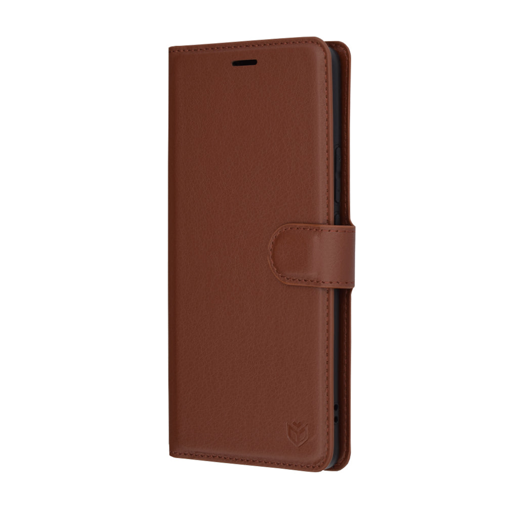 Deksel for Realme GT 6T / GT 6, Techsuit, Leather Folio, Brun