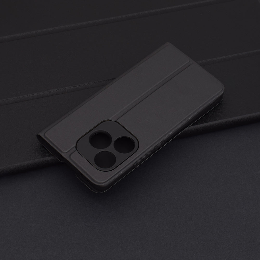 Deksel for Realme GT 6T / GT 6, Techsuit, Magskin Book, Svart
