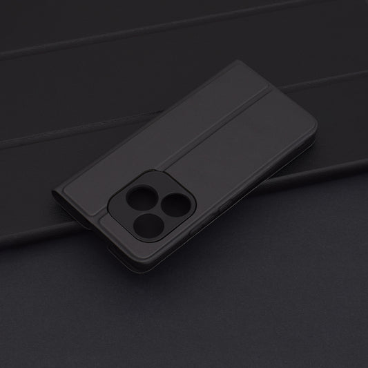 Deksel for Realme GT 6T / GT 6, Techsuit, Magskin Book, Svart