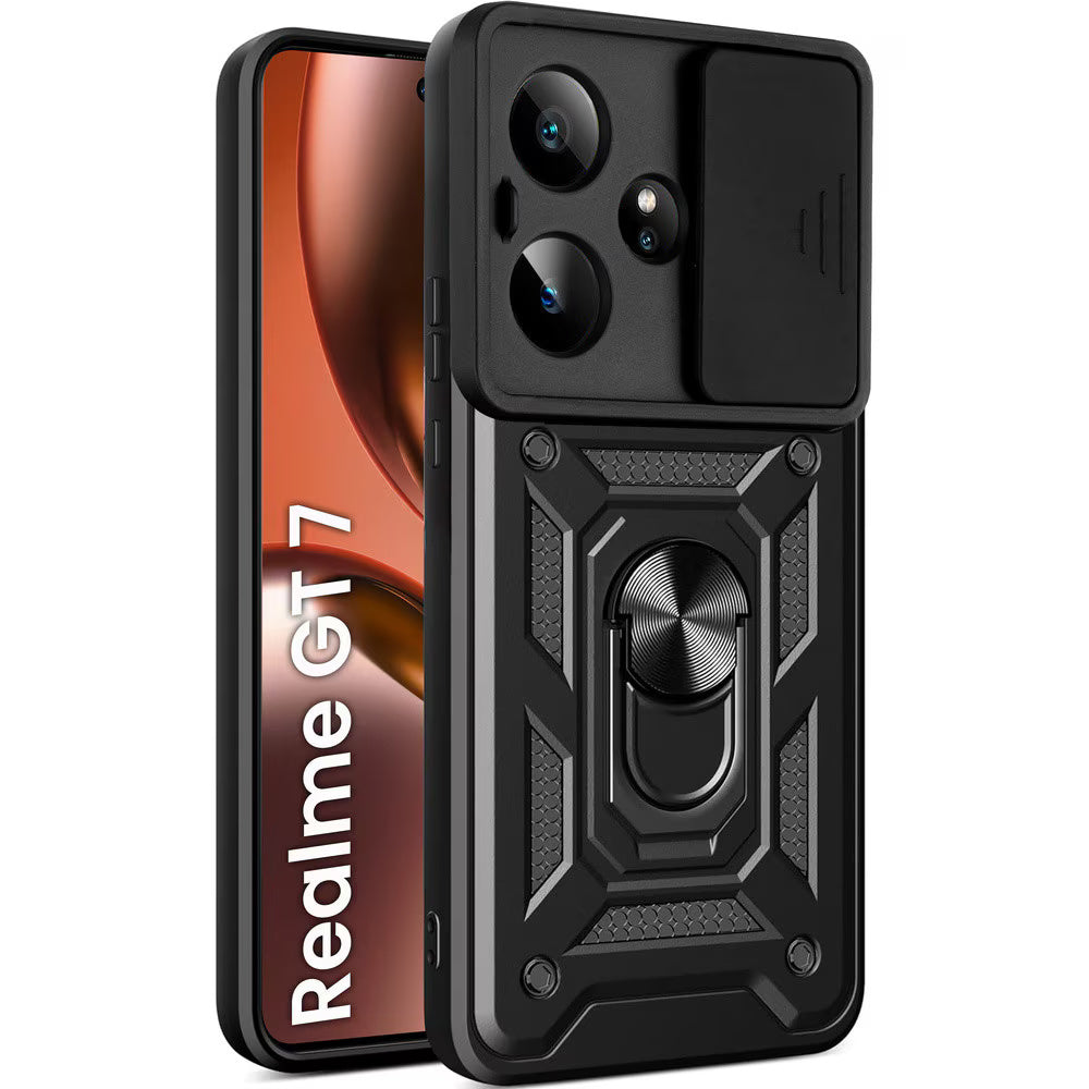 Deksel til Realme GT 7, Techsuit, CamShield, Svart