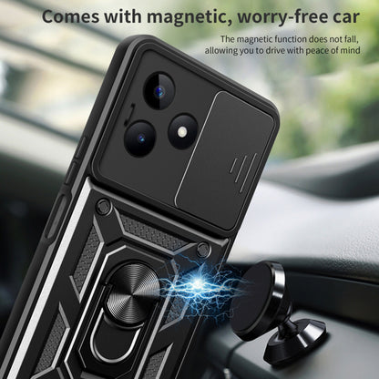 Deksel for Realme Note 50 / C51, Techsuit, CamShield, Svart