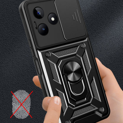 Deksel for Realme Note 50 / C51, Techsuit, CamShield, Svart