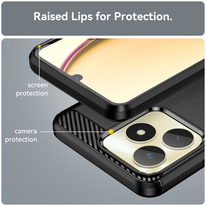 Deksel for Realme Note 50 / C51, Techsuit, Karbon, Svart