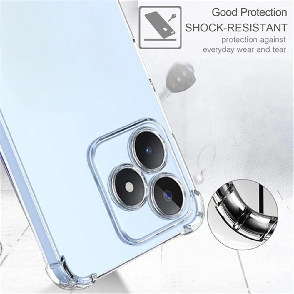 Deksel for Realme Note 50 / C51, Techsuit, Støtsikker Klar, Transparent