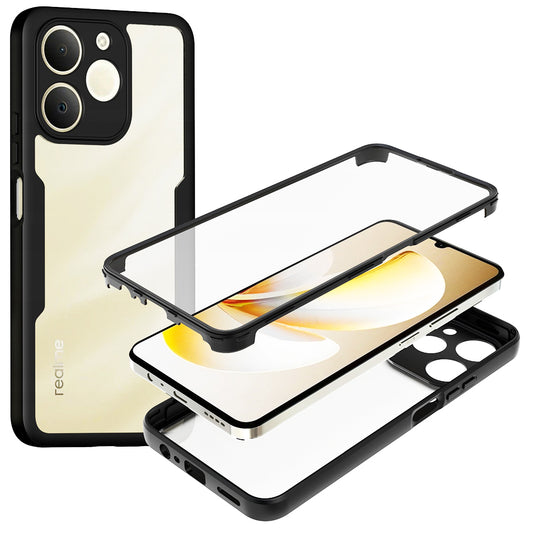 Deksel for Realme Note 70T, Techsuit, ColorVerse 360, Svart