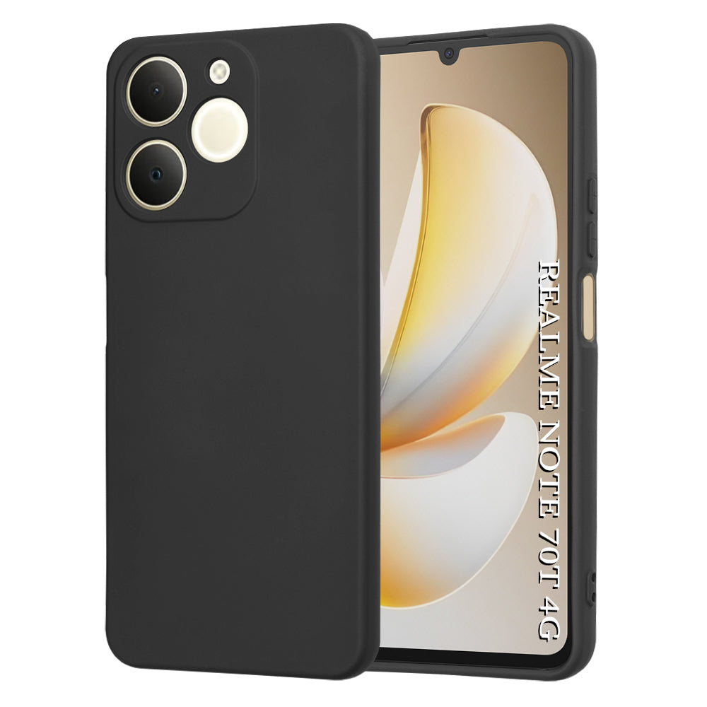 Deksel for Realme Note 70T, Techsuit, SoftFlex, Svart