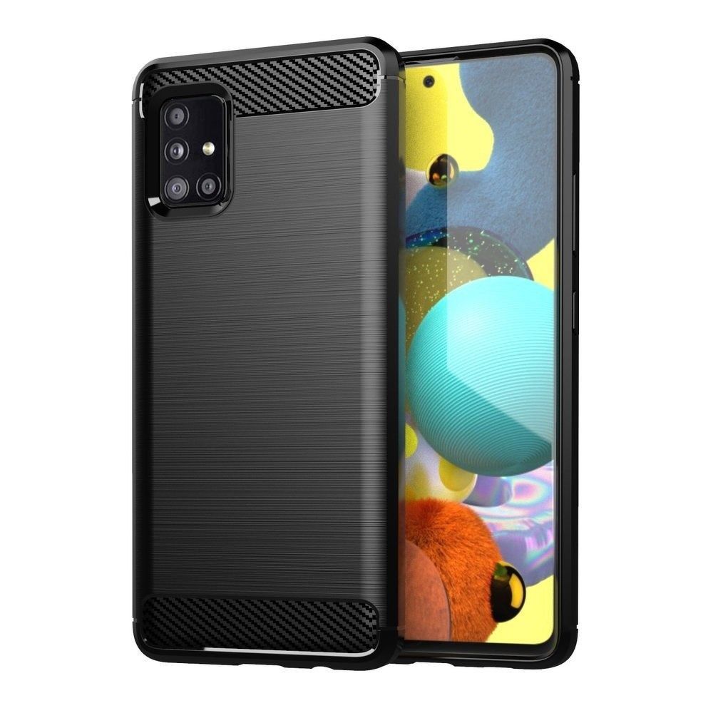 Deksel for Samsung Galaxy A71 A715, OEM, Karbon, Svart