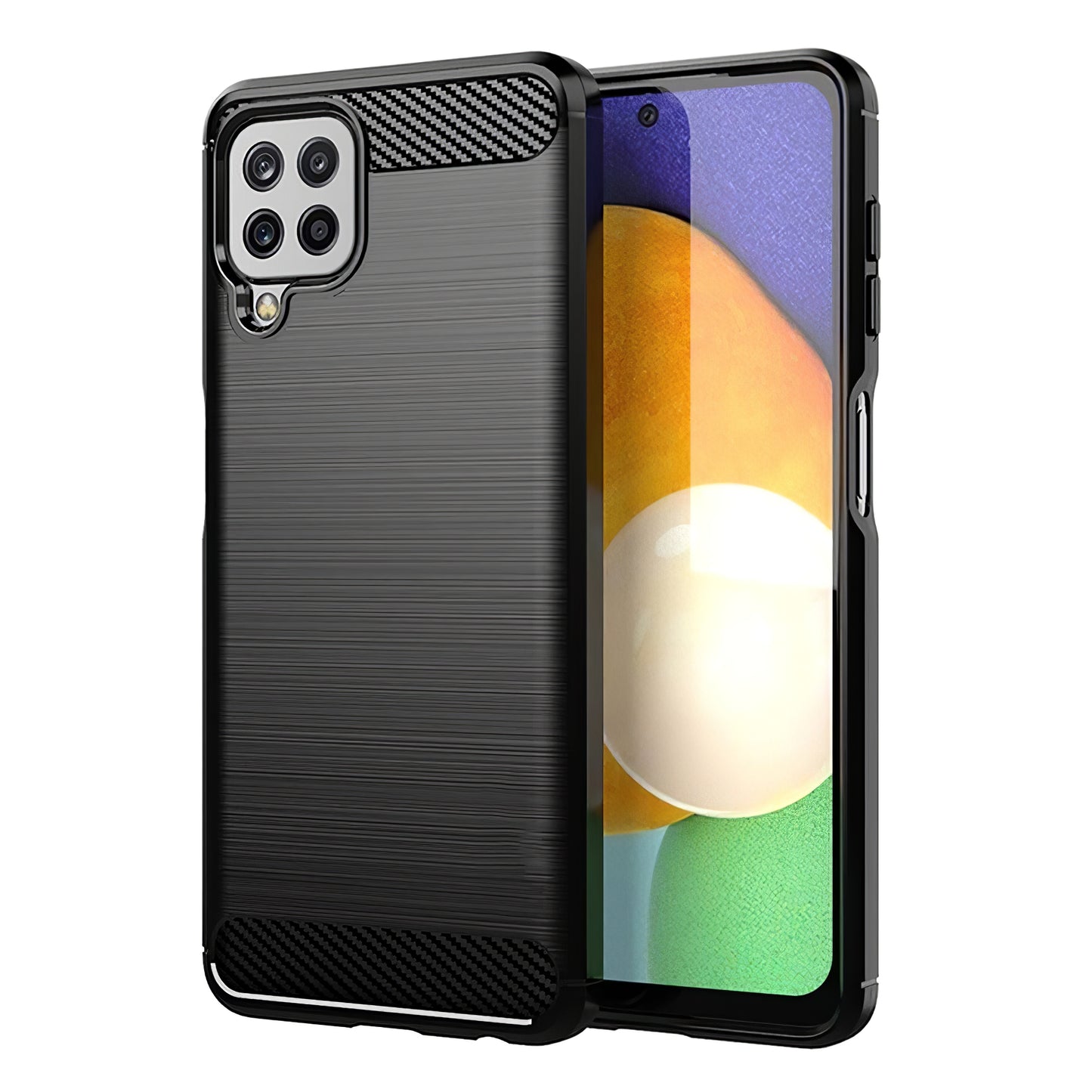 Deksel for Samsung Galaxy A22 A225, OEM, Karbon, Svart