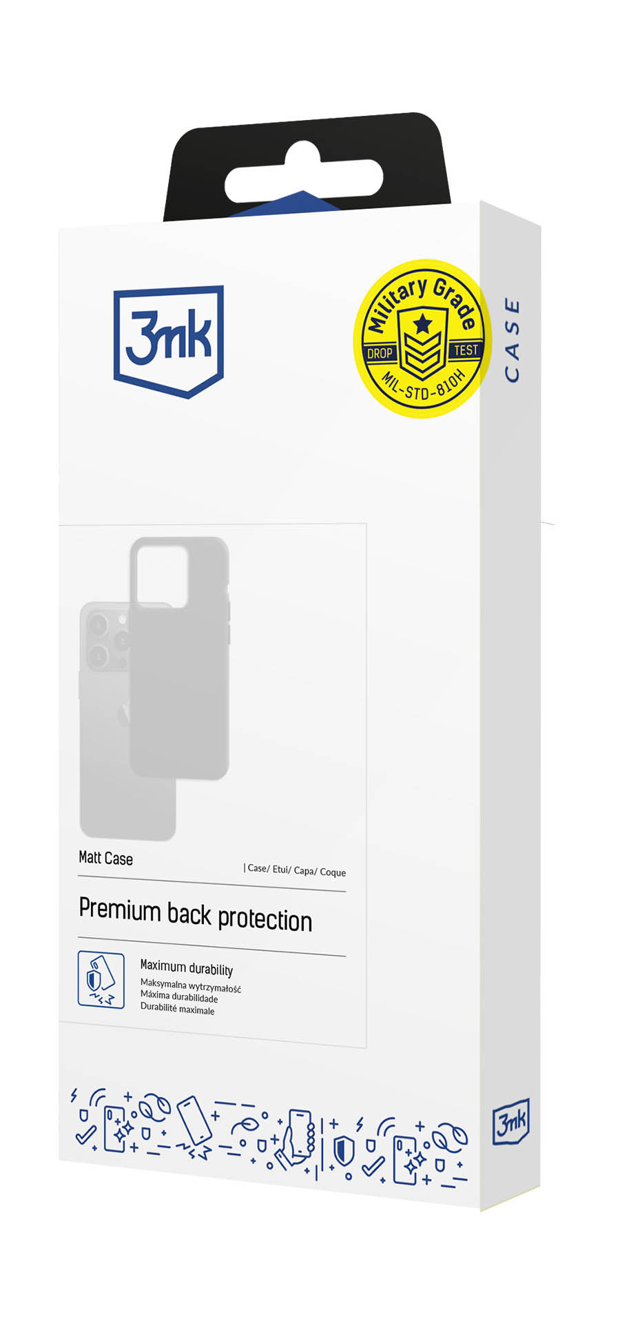 Deksel for Samsung Galaxy A16 5G A166 / A16 4G A165, 3MK, Matt Svart