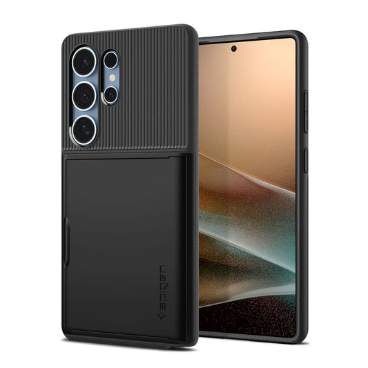 Deksel for Samsung Galaxy S25 Ultra S938, Spigen, Slim Armor CS, Svart ACS08967